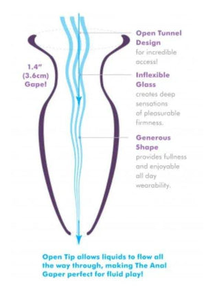 Clear ergonomic butt plug mega anal gaper silicone toy