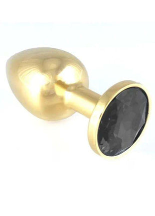 Metal butt plug 7.3 cm long with flared base for safe anal play