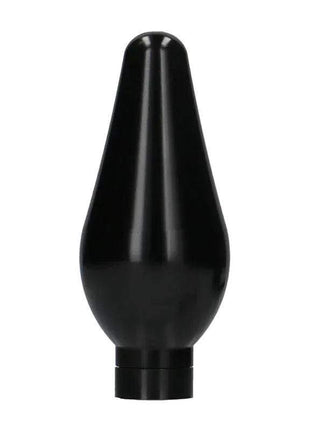 black pointed large butt plug set with suction cup base