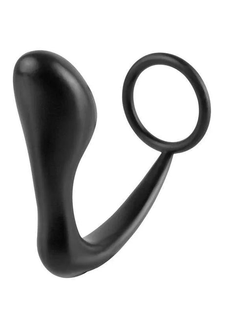 Butt Plug with Penis Ring Ass-Gasm Black