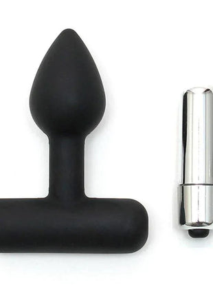 Butt Plug with Vibrating Bullet Black