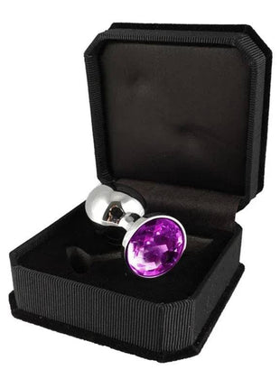 Butt plug with crystal 5.7cm, body-safe material, beginner-friendly anal toy with sparkling crystal accent