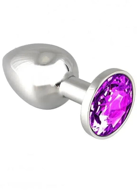 Butt plug with crystal detail 5.7cm, body-safe, smooth and tapered design for beginner anal play