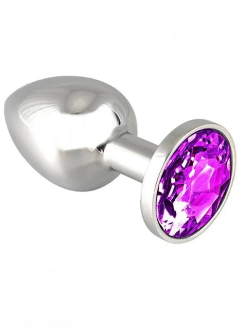 Butt Plug with cristal 5.7cm beginner-friendly anal toy with sparkling crystal and smooth body-safe material