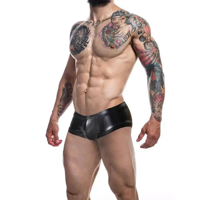 C4M Booty Shorts Leatherette Black S