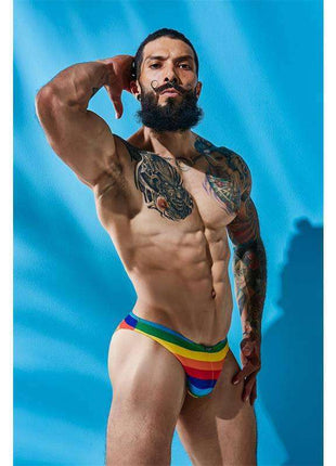 C4M01 Low Rise Bikini Brief Rainbow