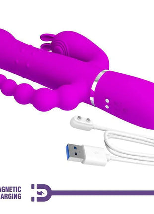 Cammy 4 in 1 Vibe with Rotating Balls and Anal Chain
