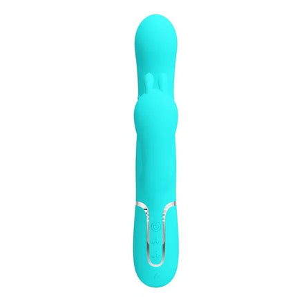 Triple Rabbit Vibrator with Beads Turqoise Cammy