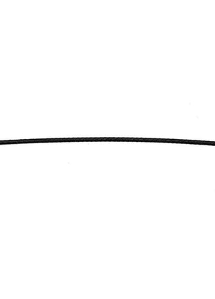 Cane 70 cm with a slender black braided shaft, small loop handle and fringed tassel end