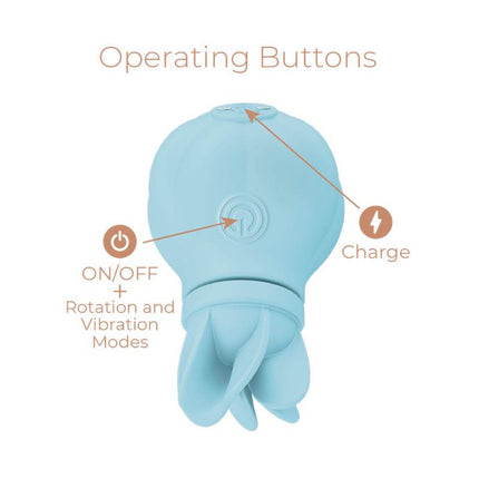 Stimulator Caress Vibration and Rotation Light Blue