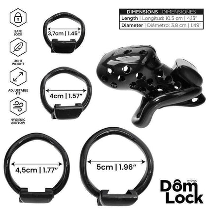Chastity Cage with Lock - Domlock Convict Cage