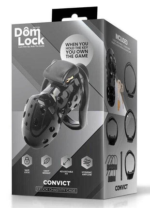 Chastity Cage with Lock - Domlock Convict Cage