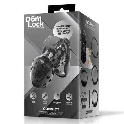 Chastity Cage with Lock - Domlock Convict Cage