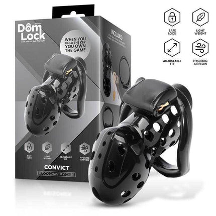 Chastity Cage with Lock - Domlock Convict Cage