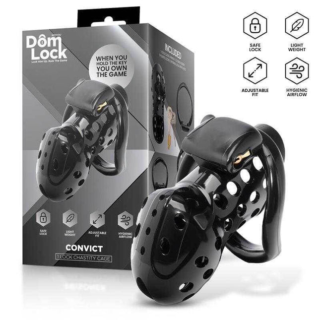 Chastity Cage with Lock - Domlock Convict Cage