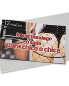 Checkbook Bondage or Sado 12 Coupons, a black-and-white printed booklet with Spanish text and bondage-themed imagery