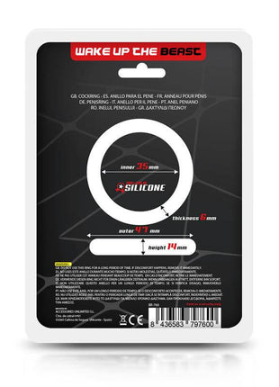 Cock Ring Solid Silicone 3.5 cm Black
