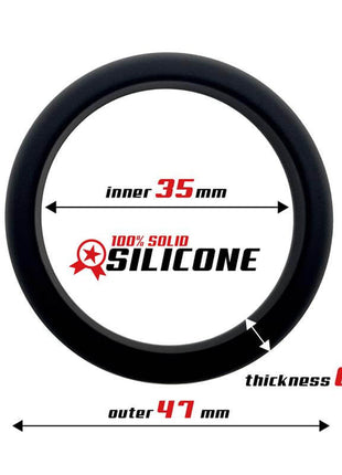 Cock Ring Solid Silicone 3.5 cm Black