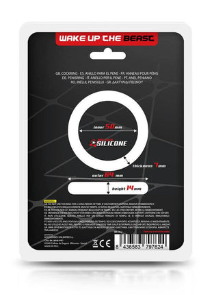 Cock Ring Solid Silicone 5 cm Black