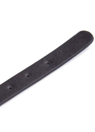 Black adjustable dog collar 43 cm with durable buckle