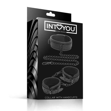 Collar and Hand Cuffs Set Leather