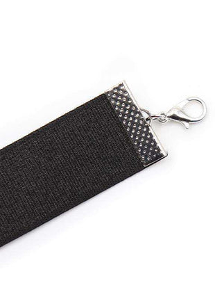 black dog collar with bow and bell size l 36 cm