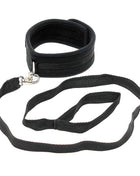 Collar with Leash Adjustable Black