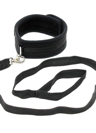 Collar with Leash Adjustable Black