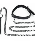 Collar with Leash Black Matt