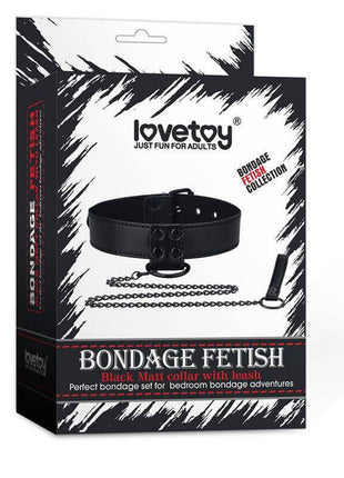 Collar with Leash Black Matt