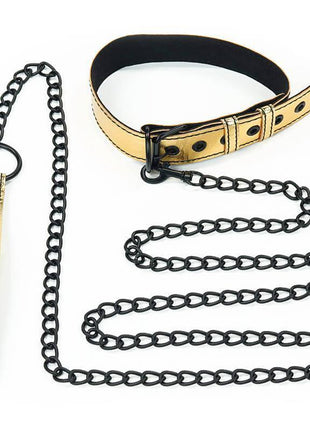 Collar with Leash Bondage Gold