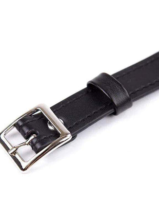 Black adjustable dog collar with spikes 43 cm