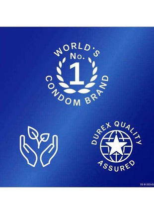 Condoms Natural 6ud blue Durex package with white world number one emblem and quality-assured seal
