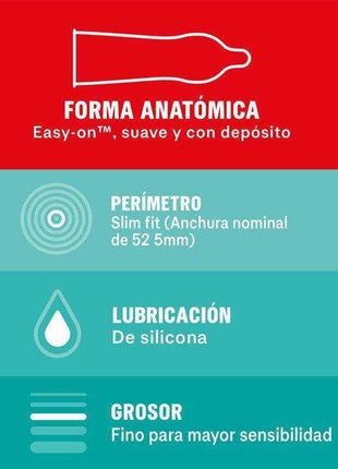 Condoms Sensitivo Slim Fit 10 Units
