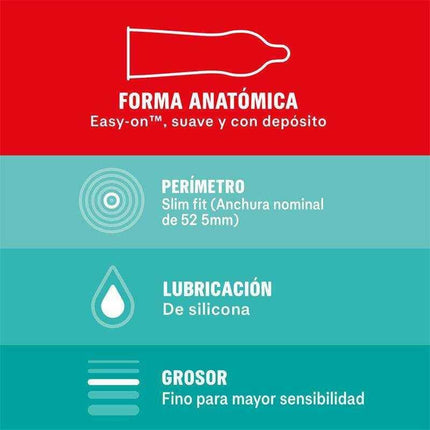 Condoms Sensitivo Slim Fit 10 Units