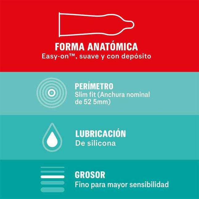 Condoms Sensitivo Slim Fit 10 Units