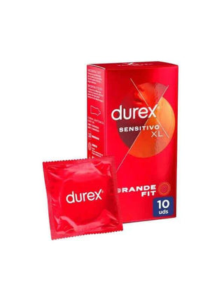 Pack of 10 Condoms Sentitivo XL large size thin transparent natural latex with silicone lubrication
