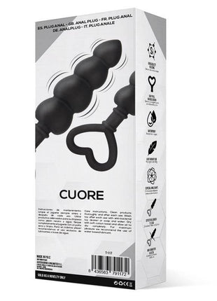 Cuore Anal Plug Silicone Black