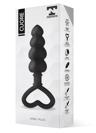 Cuore Anal Plug Silicone Black