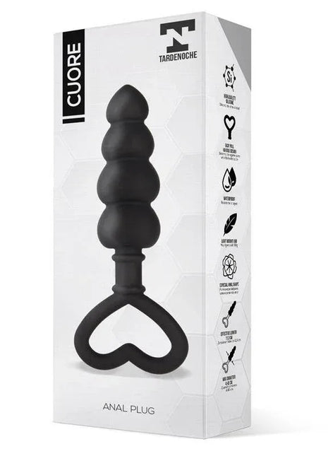 Cuore Anal Plug Silicone Black