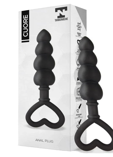 Cuore Anal Plug Silicone Black