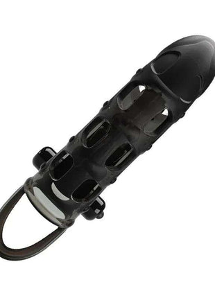 Cuper Penis Sleeve with vibration and built-in clitoral stimulator for adjustable solo or couples play
