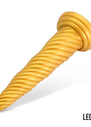 Cycloron Liquid Silicone Dildo 20,3 cm in vibrant gold for deep, progressive penetration featured in Lengen Dildos collection.