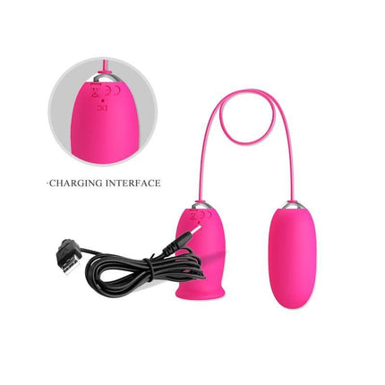 Daisy Vibrating Egg with Licking Tongue Pink
