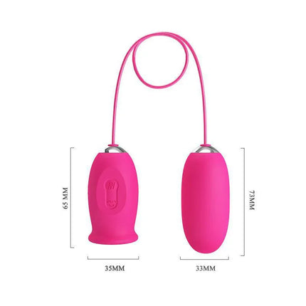 Daisy Vibrating Egg with Licking Tongue Pink