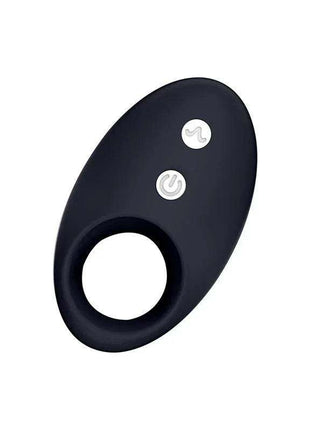 darkblack vibrating ring with led remote control and usb charging