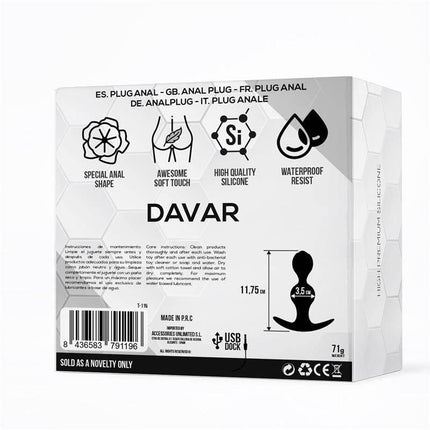 Davar Anal Plug Silicone - Bulbous Head