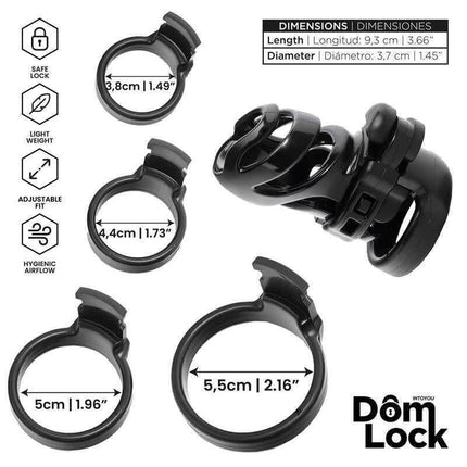 Detention Chastity Cage for Prince Albert Piercing
