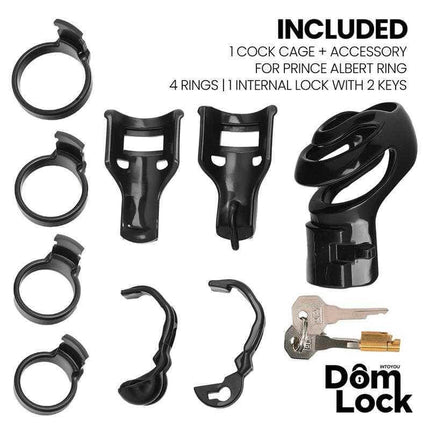 Detention Chastity Cage for Prince Albert Piercing