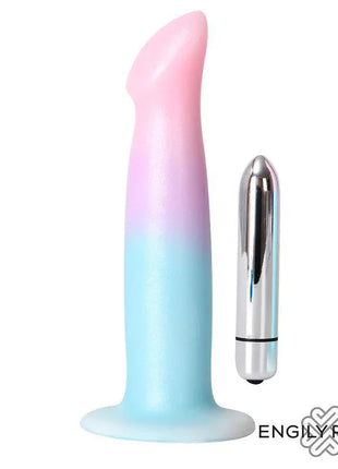 Dildo Dildo with Vibration and Suction Cup Gradient Colour 17 cm